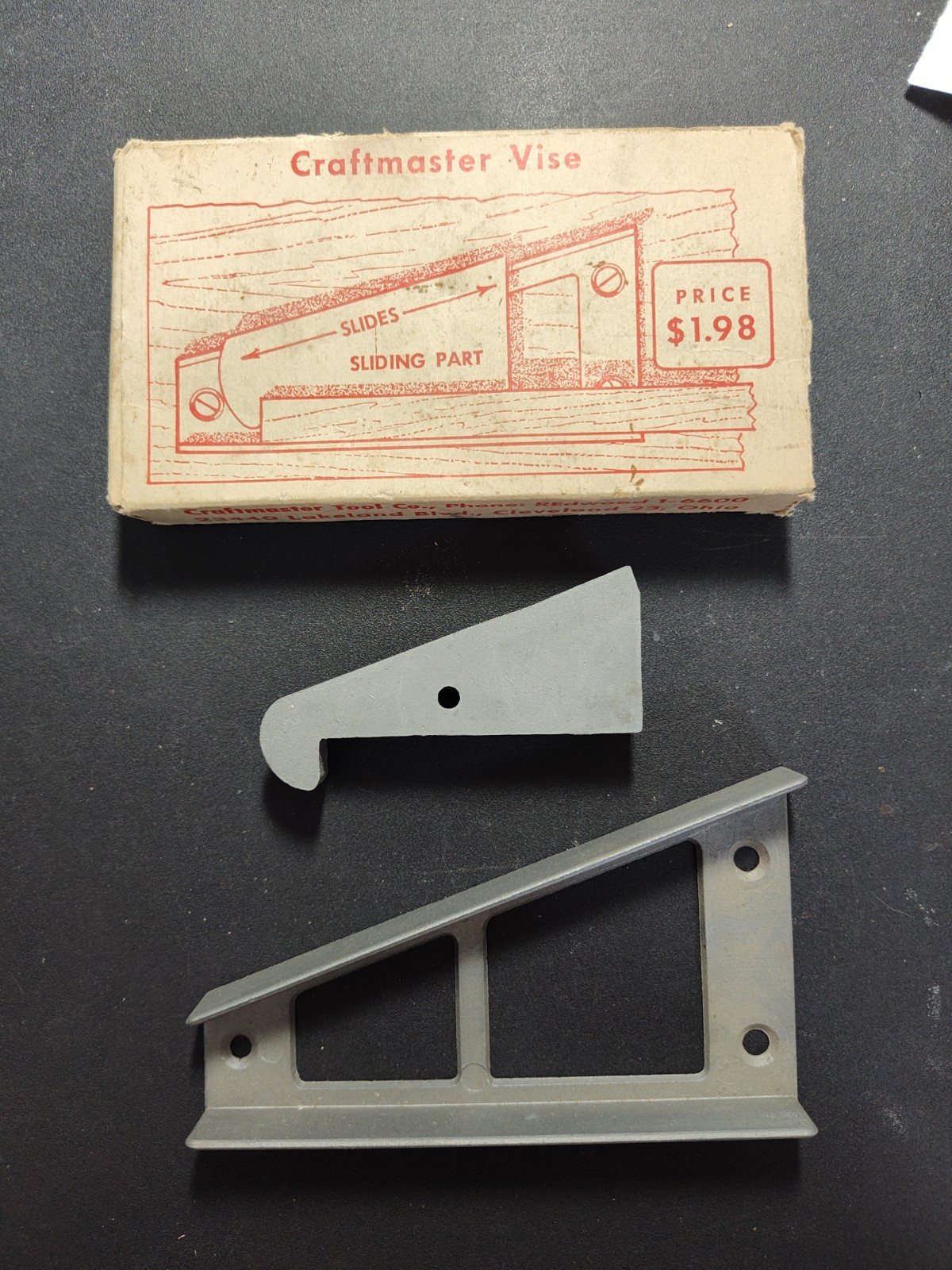 NOS Craftmaster Vise for Workbench Work Holding in Original Box VINTAGE VICE