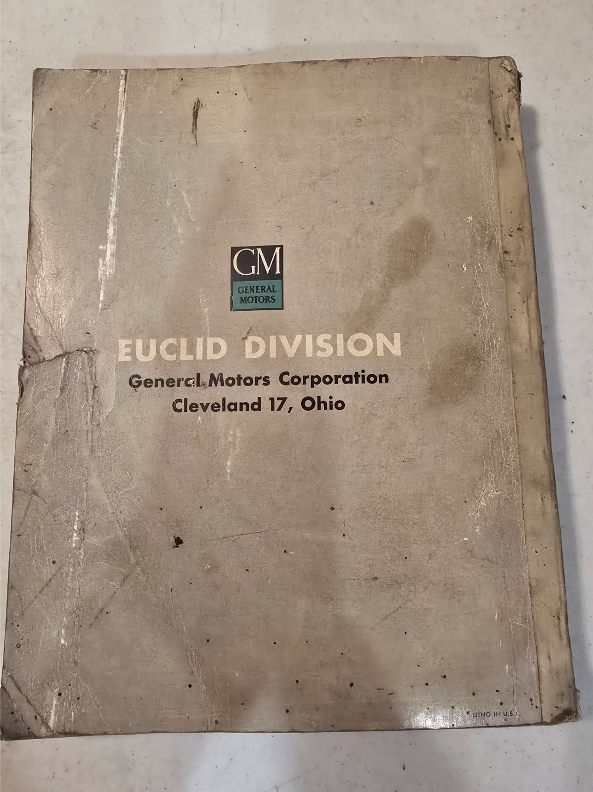 1954 Euclid Maintenance Manual Model (FDT) 1-77 Used W/Euclid 12 yd Scraper