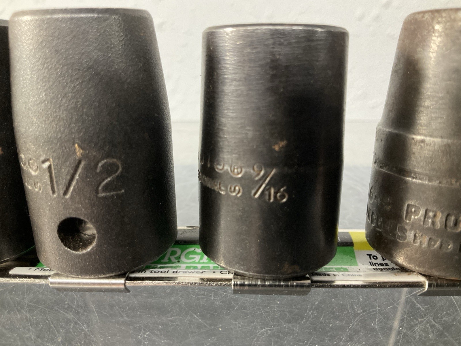 VINTAGE PROTO 1/2″ DR 11/16″ 5/8” 9/16” (2) 1/2” & APEX 5/16” 6pt. SOCKETS USA