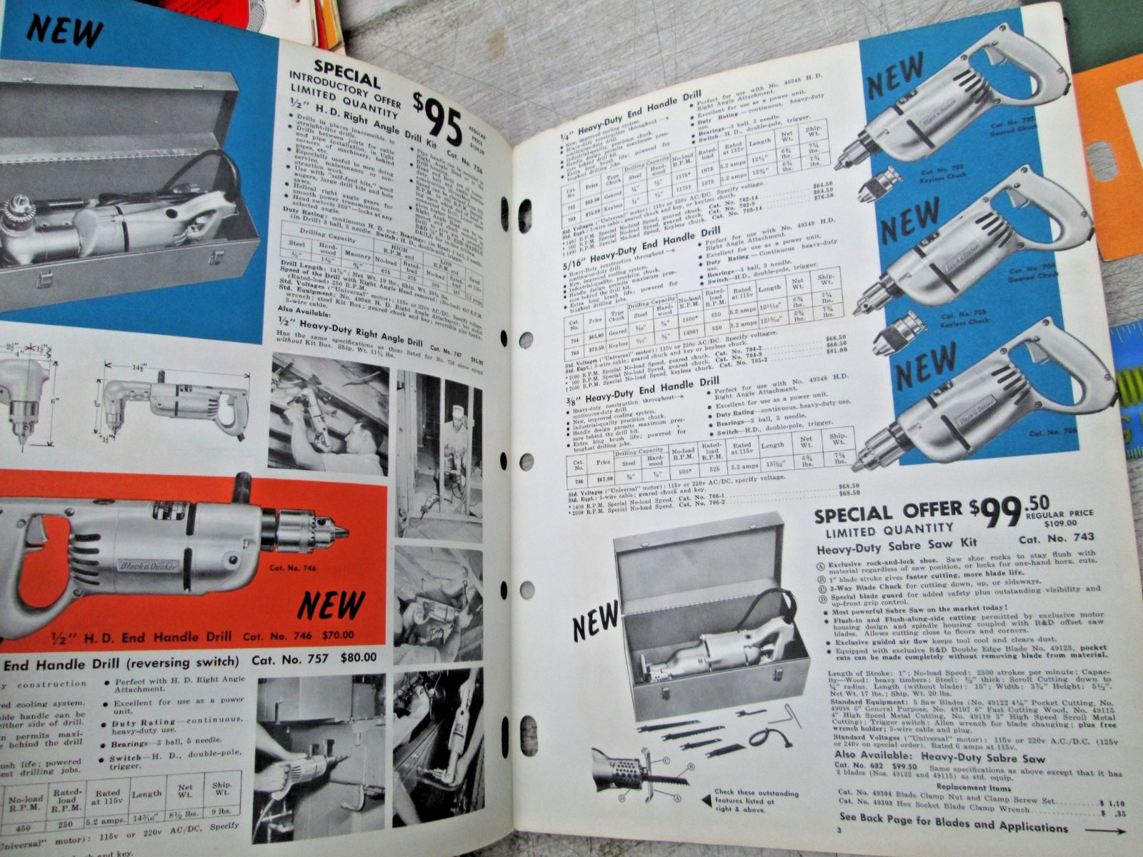 Lot of 2 Black & Decker Industrial Heavy Duty Drill Advertising – Jobber’s 1960
