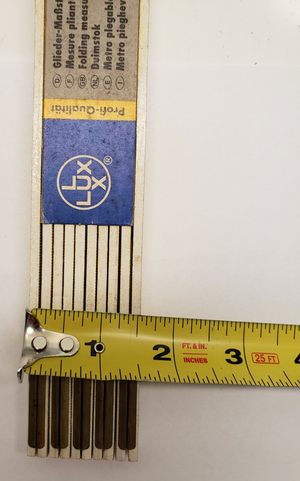 LUX WOOD RULER MODEL 574-158 GERMANY (NEW OLD STOCK)