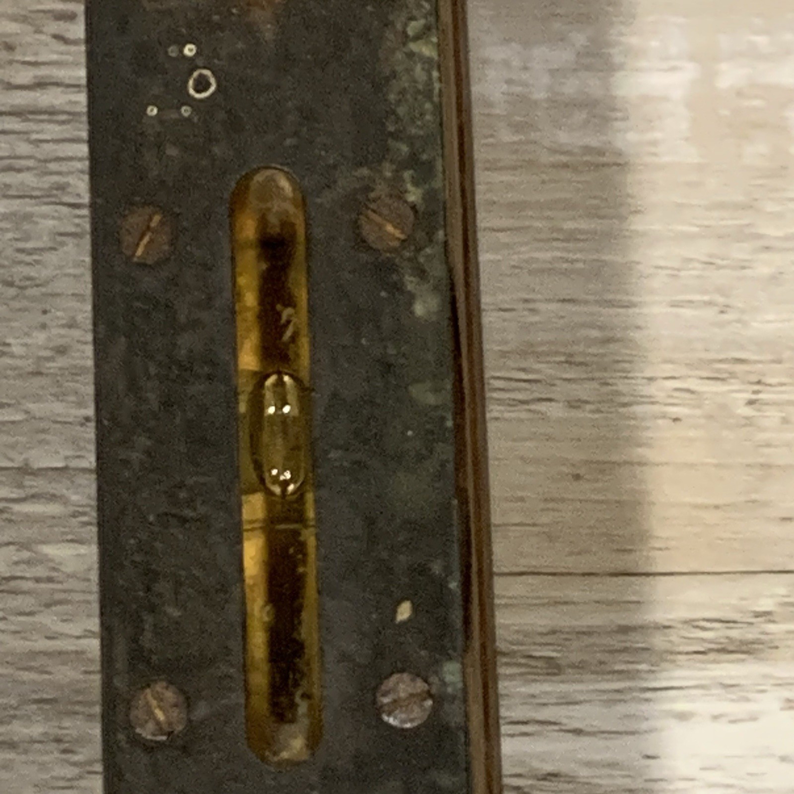 Stanley Number 3 Antique 30″ Wood & Brass Spirit Level Handy Grip Glass Vials