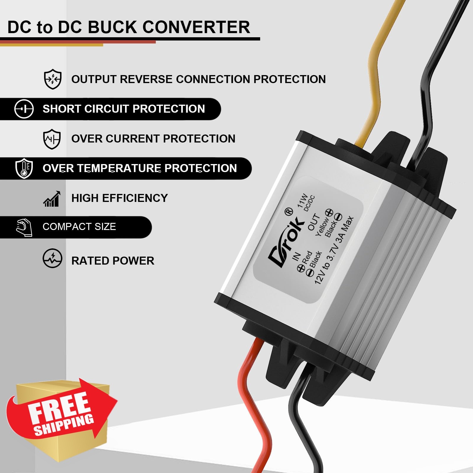 DROK 8-35V to 3.7V 3A Buck Converter