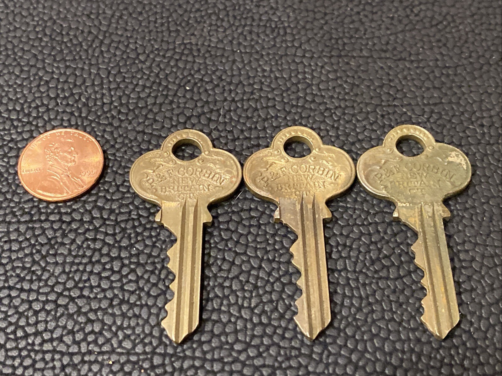 Antique Vtg P & F CORBIN New Britain CT Replacement Vtg Lot Of 3 Keys 2L 13351
