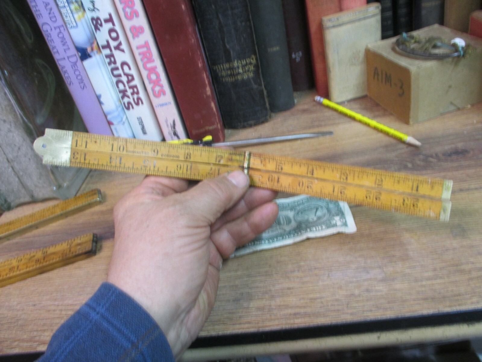STANLEY No 61 FOUR FOLD 2 FT BOXWOOD RULE ORIGINAL TOOL CARPENTER WOOD RULER