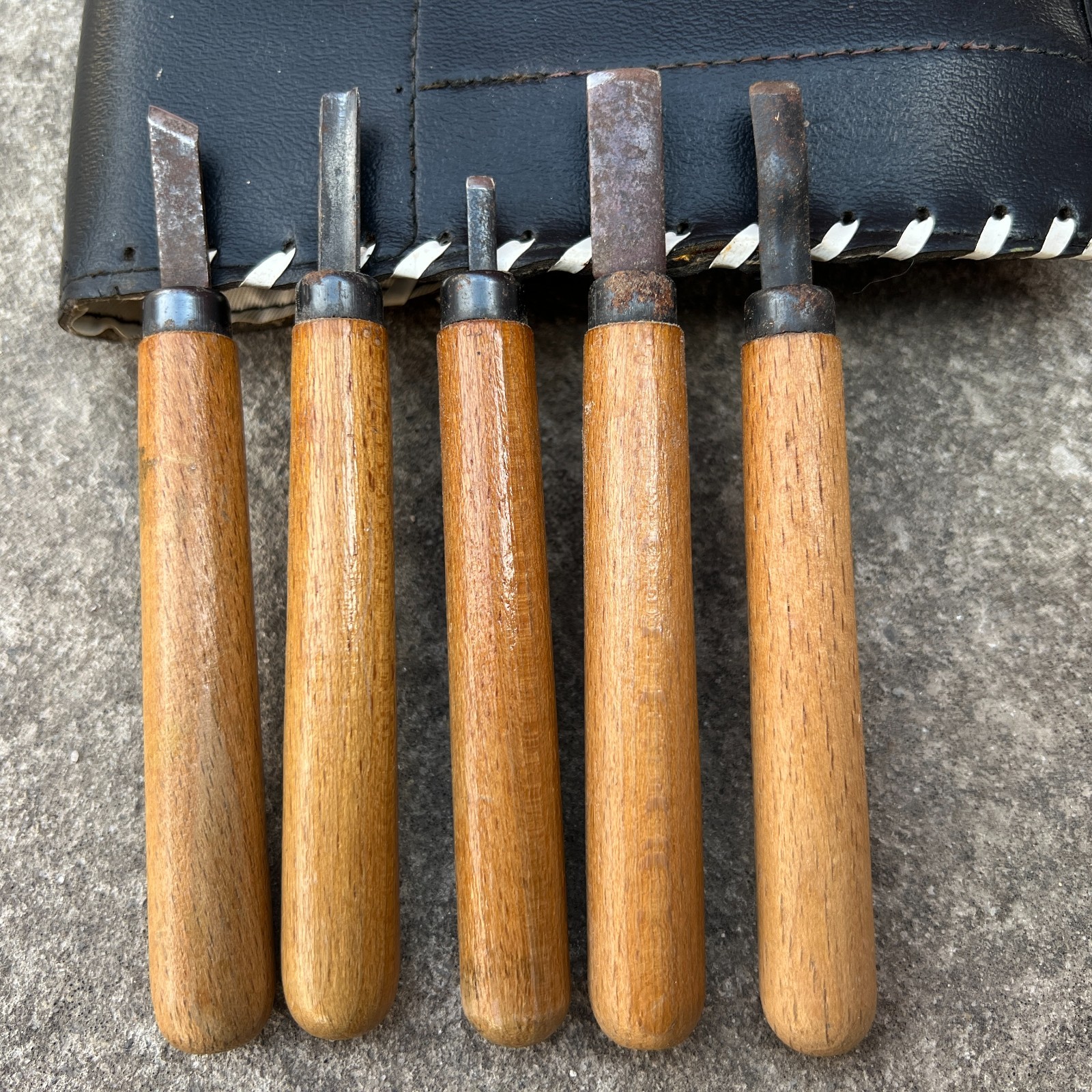 Vintage Wood Carving Chisel Tools 5 pcs / Soviet Old Hand Tool / Made in USSR.