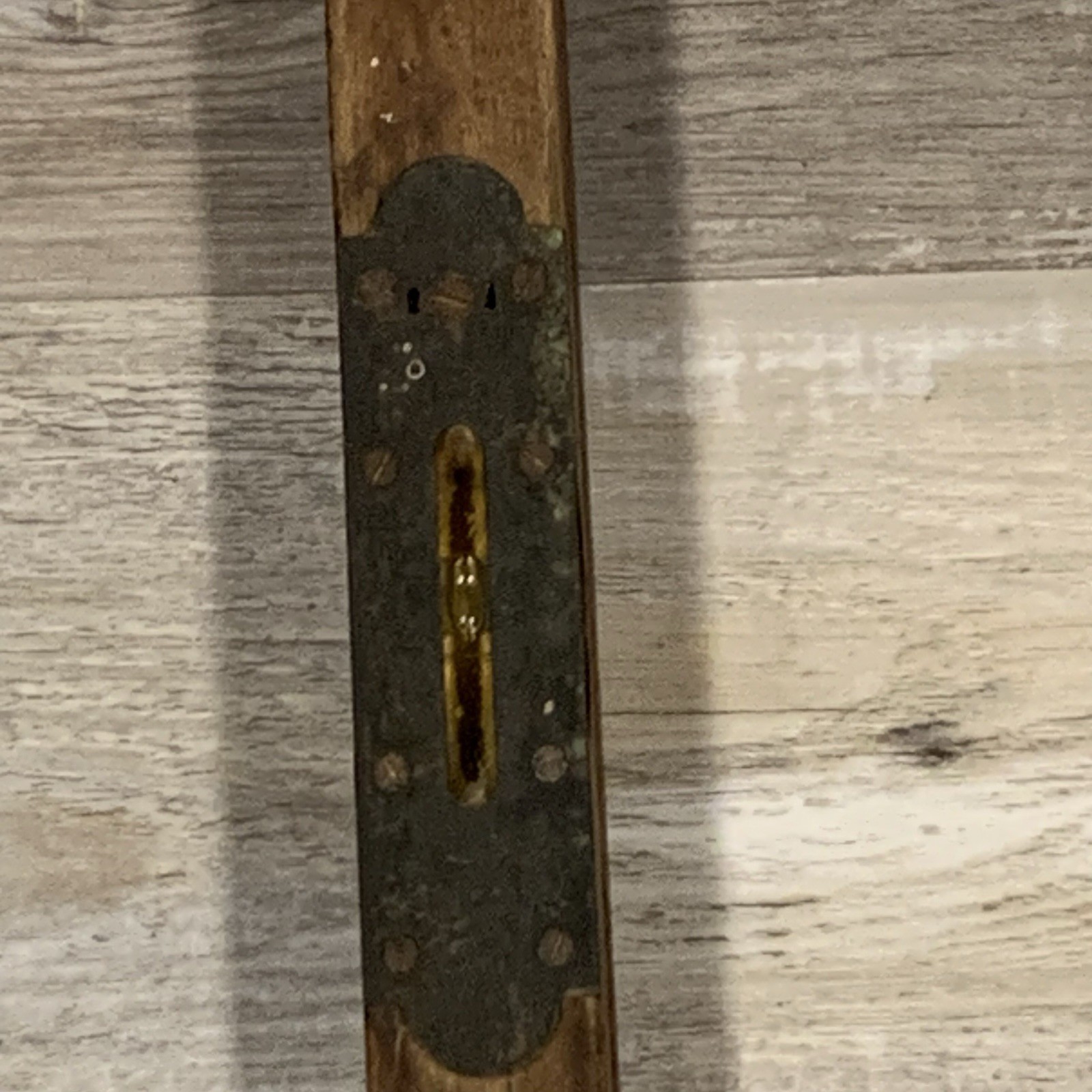 Stanley Number 3 Antique 30″ Wood & Brass Spirit Level Handy Grip Glass Vials
