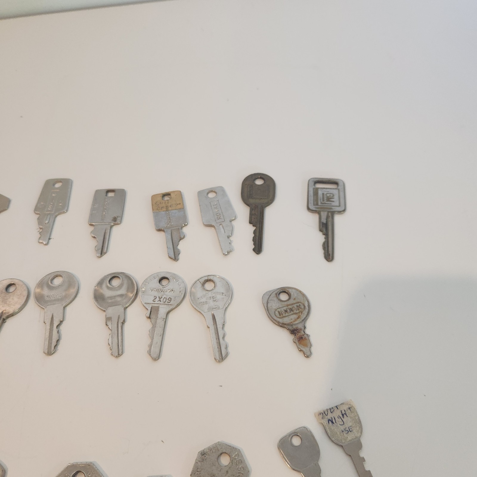 Vintage Silver Tone Key Lot of 49