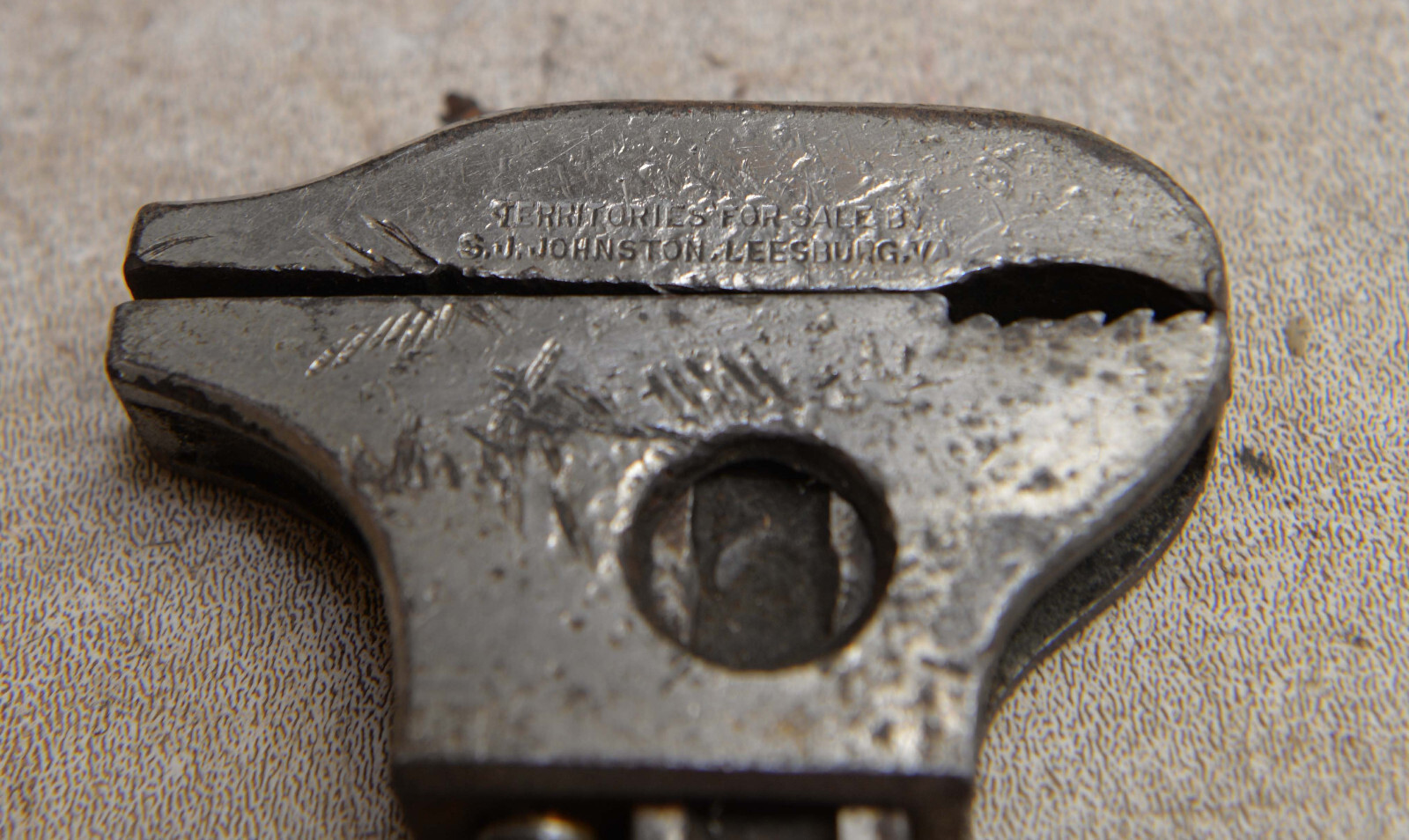 Antique Lowertraut 20th Century buggy wrench multi tool head pat 1906 adjustable