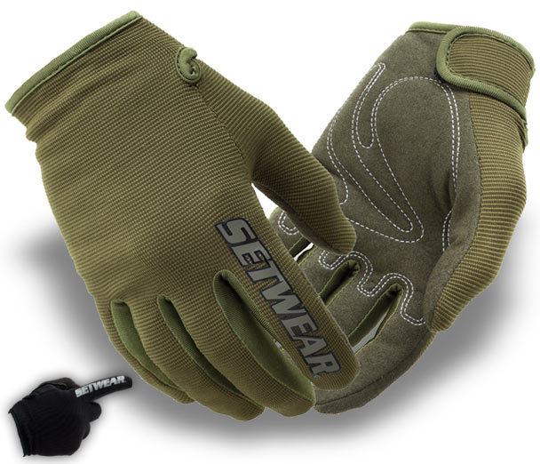 New Setwear Stealth Gloves – X-Large Green – Light Duty Work Glove – Extra Large