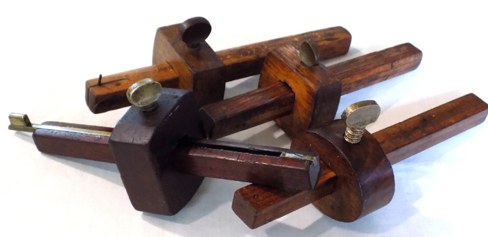 (Lot of 4) ~ Unusual CARPENTER WOOD SCRIBES~ Marking Gauge Tools