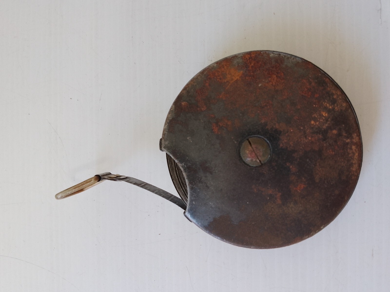 JOHN RABONE&Sons ENGLAND 33Ft No.435 Metal Cased Measuring Tape/Brass Winder