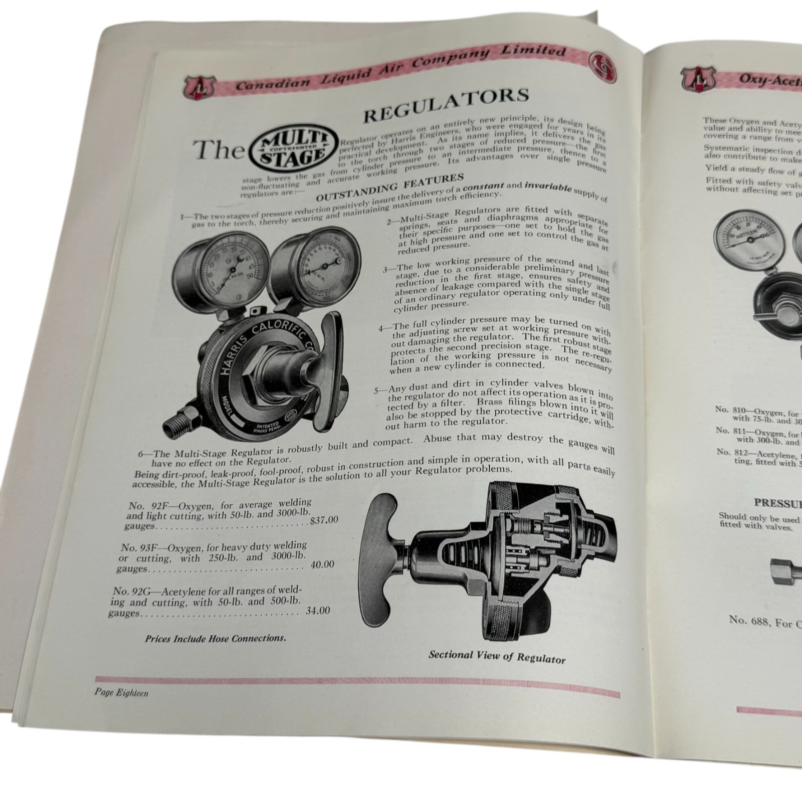 1929 Welding & Cutting Equipment Catalog Canadian Liquid Air Company with Prices