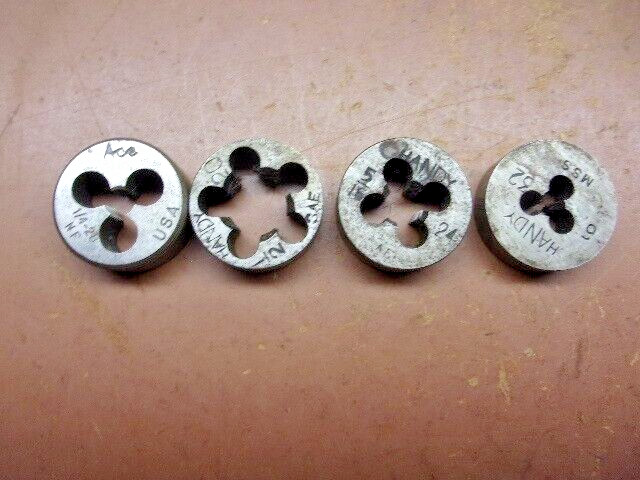 Vintage 16-Piece Machinist’s Lot Taps Dies 3/4″ Die Handle plus 2 Unknown Tool