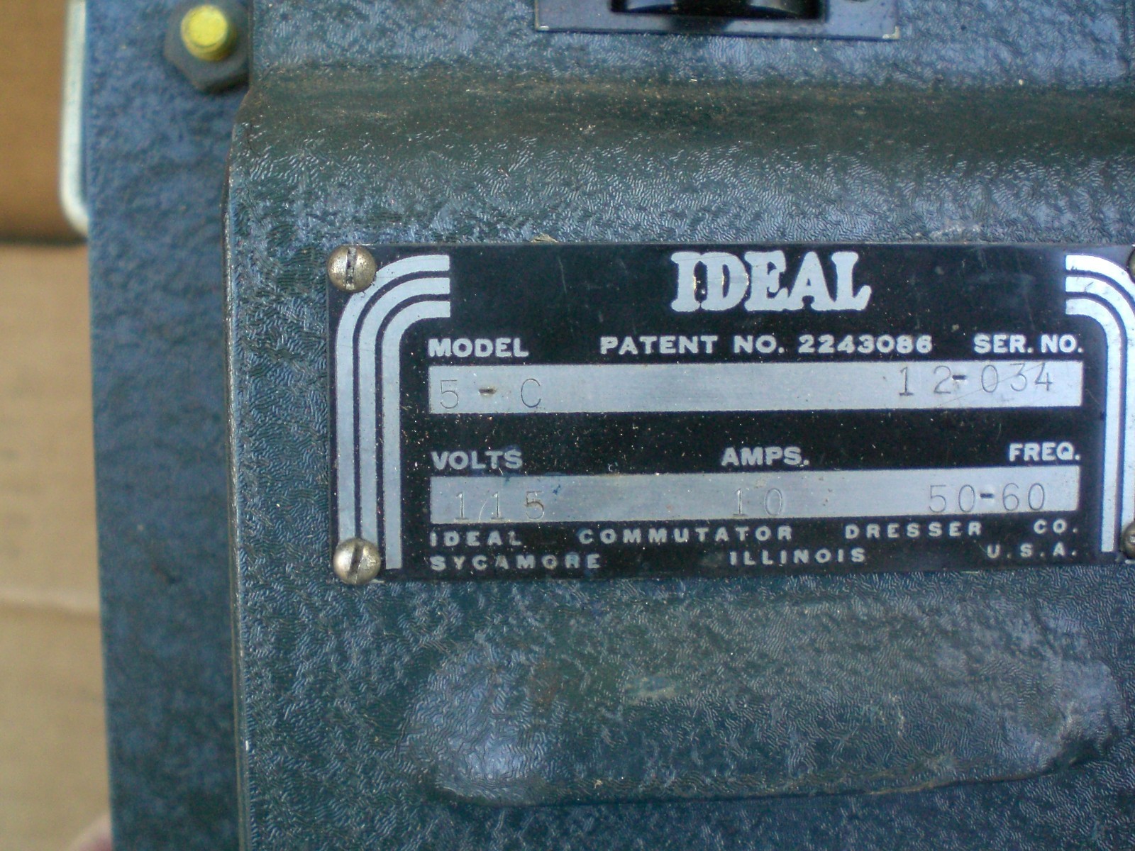 Ideal Commutator Dresser Co. Model 5-C