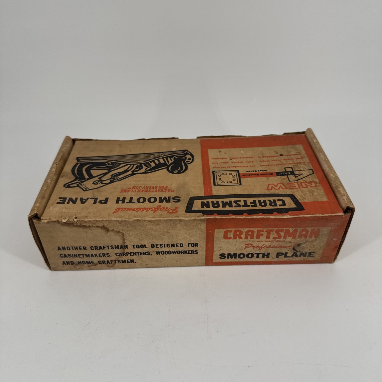 Vintage Craftsman 619-37421 No 4 Smooth Bench Plane 4 Edge Blade Sargent Box USA