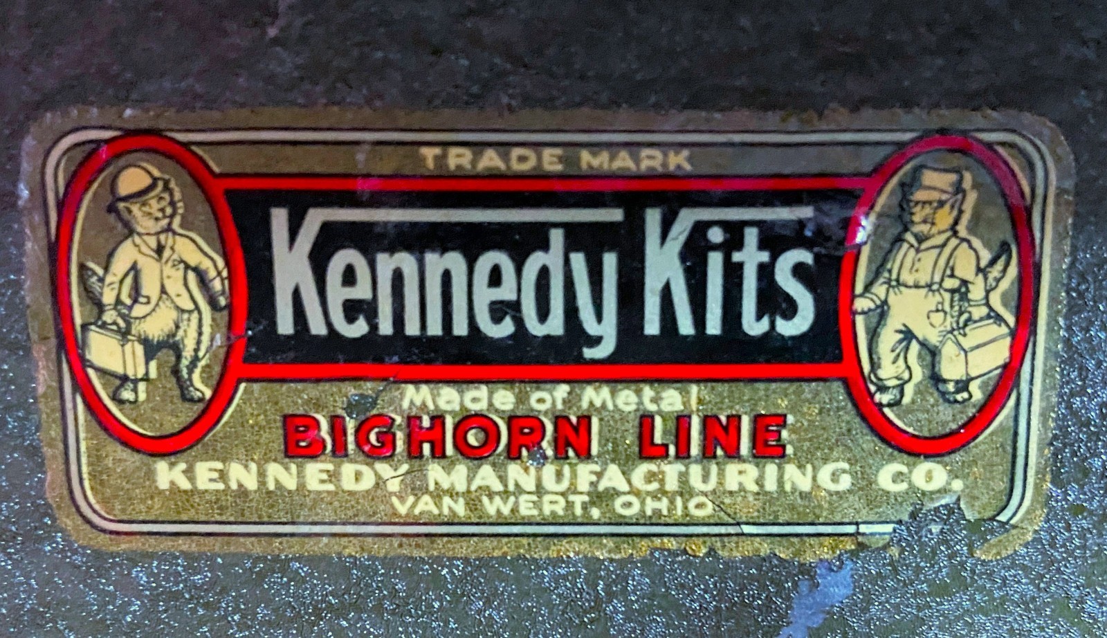 Kennedy kits Bighorn Military Green tool box STEEL HANDLE repairman’s chest USA