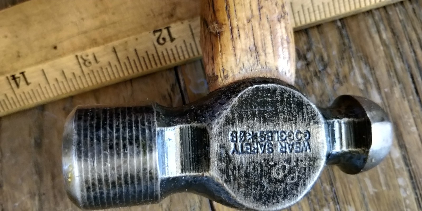 Vintage VAUGHAN 8 Oz. COMMERCIAL Ball Peen Hammer TC 308