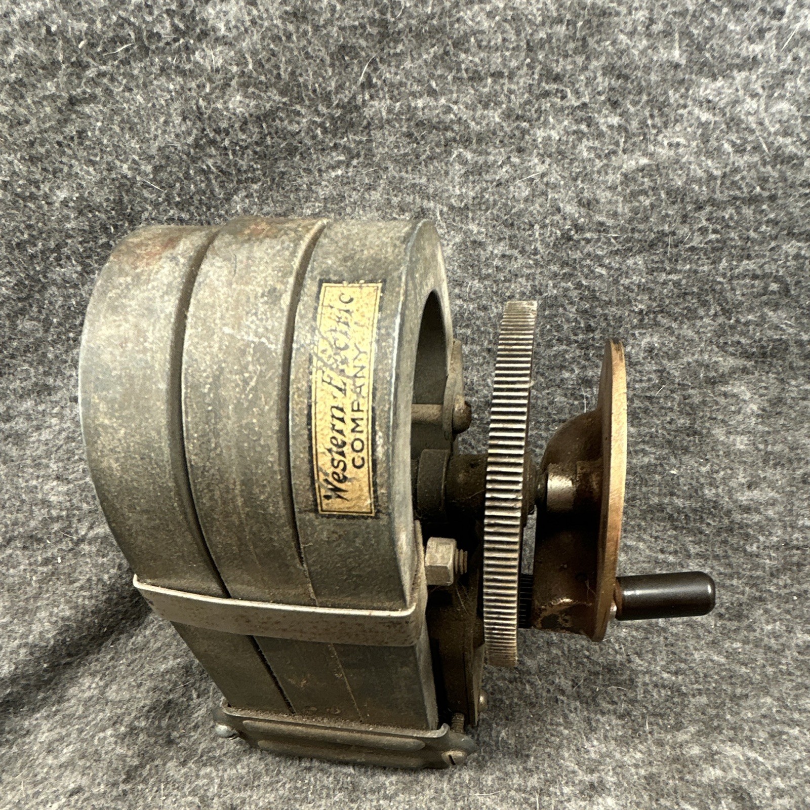 Antique Western Electric Company 3 Bar Telephone Magneto Hand Crank Generator
