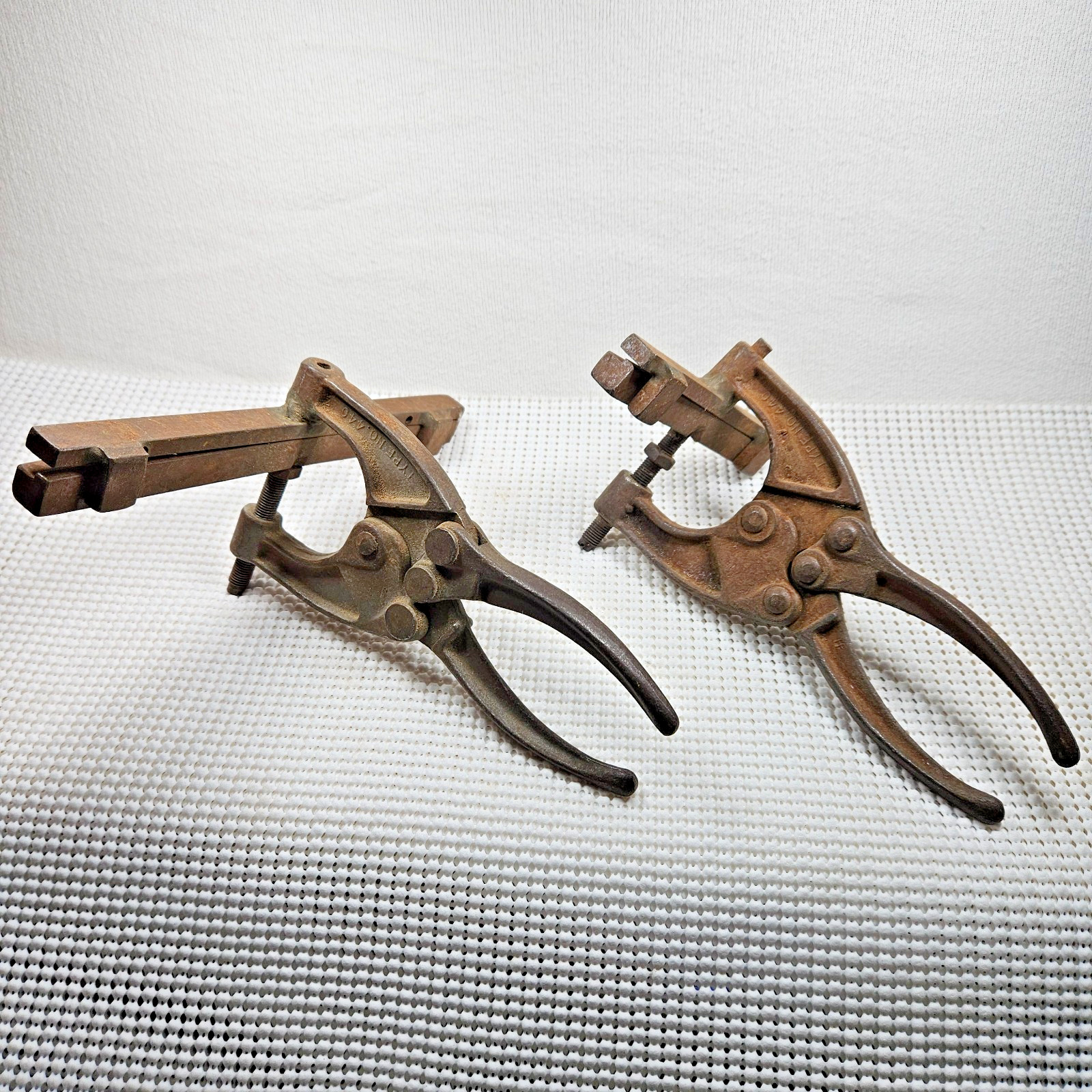 Pair Vtg Knu-Lok Pliers Type No 440 Made In USA Aviation Welding Toggle Clamps