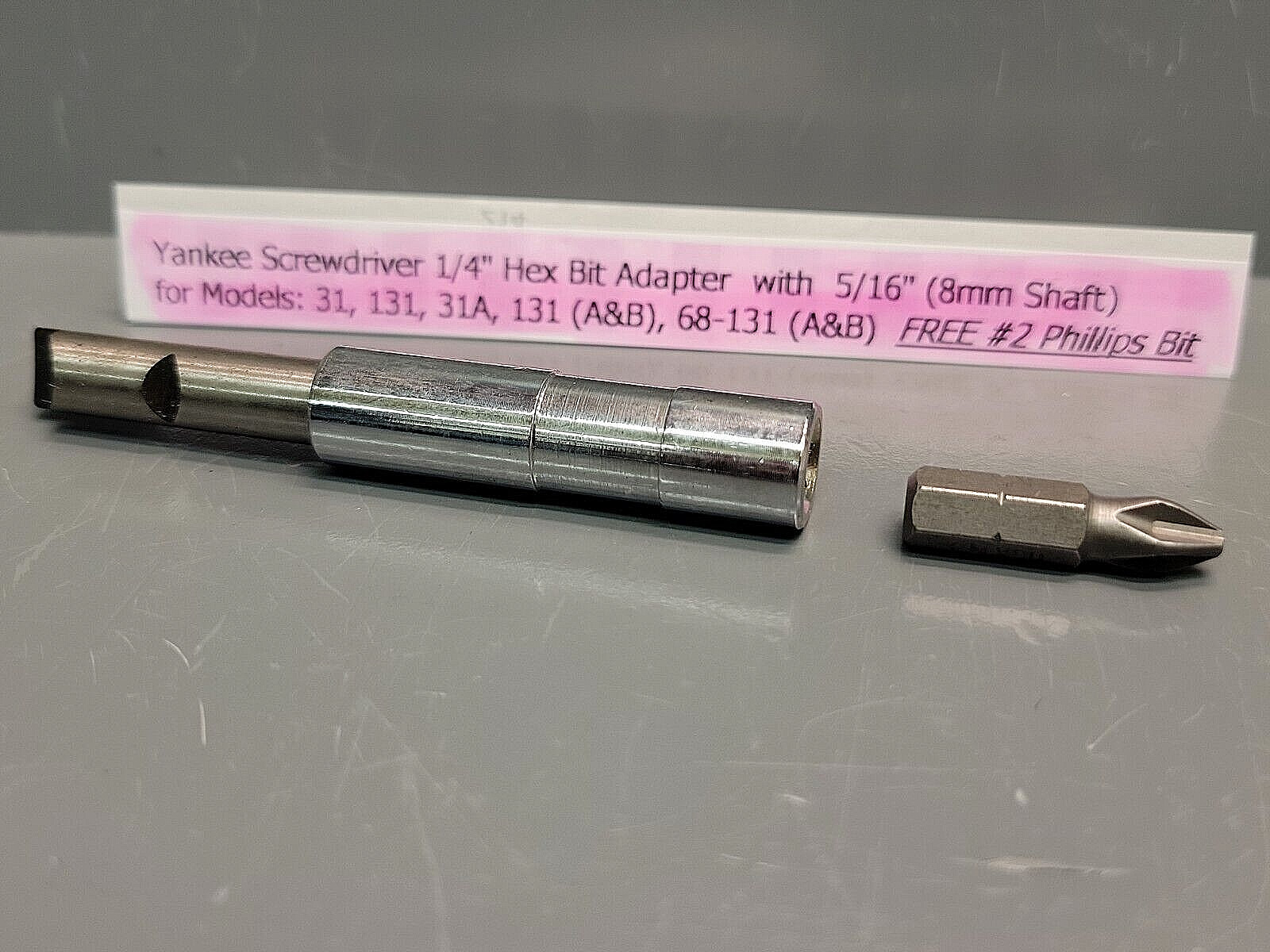 Hex Bit Adapter & No. 2 Phillips for Yankee Stanley North Bros 131 31 68-131