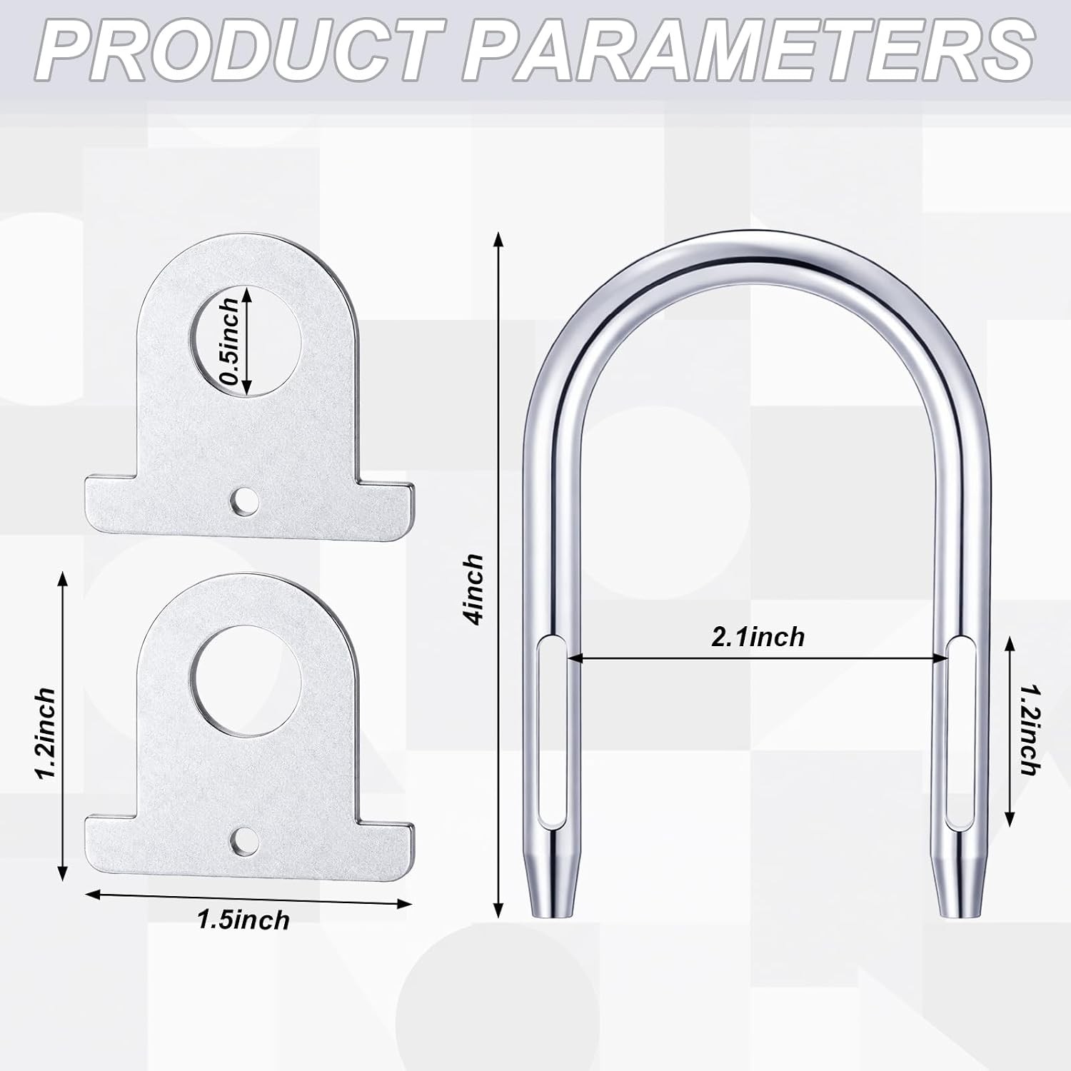 1 Set 2 Lock Gate Padlock Lock System Include U Bolt & Links School Districts