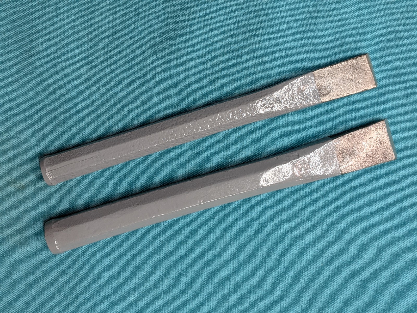 Vintage Two Refurbished Heavy Old Cold Chisels 7/8″ x 8″ AND 3/4″ x 7-1/2″