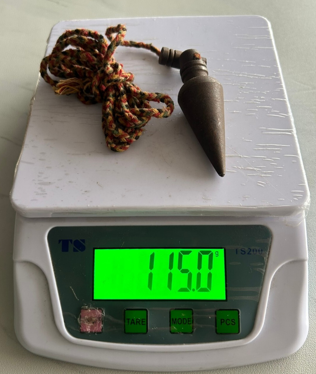 Vintage Iron Plumb Bob Cone Shape Masonry Carpenter Leveling Tool Collectable