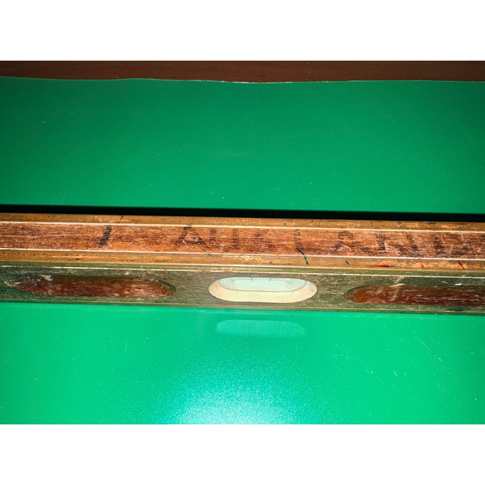 Vintage American Levels 24″ Wood and Brass Bound Spirit Level East Detroit MI