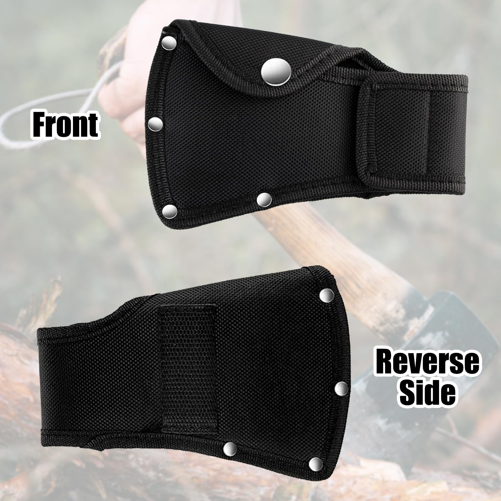 Leather Hatchet Sheath – Small Axe Head Cover for 0.88 to 1-1/4lb Axes – Doub…