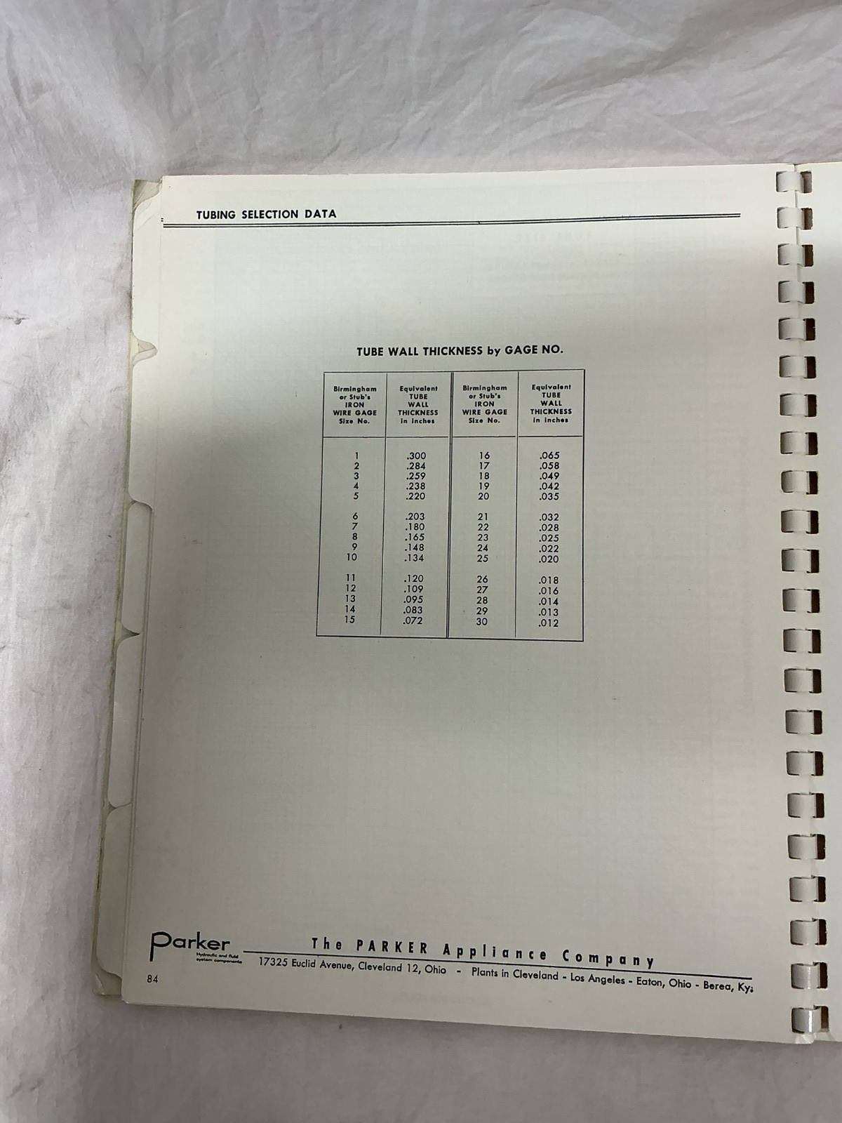 Parker The Industrial Leakproof Tube Fittings Catalog #4300 Cleveland Ohio