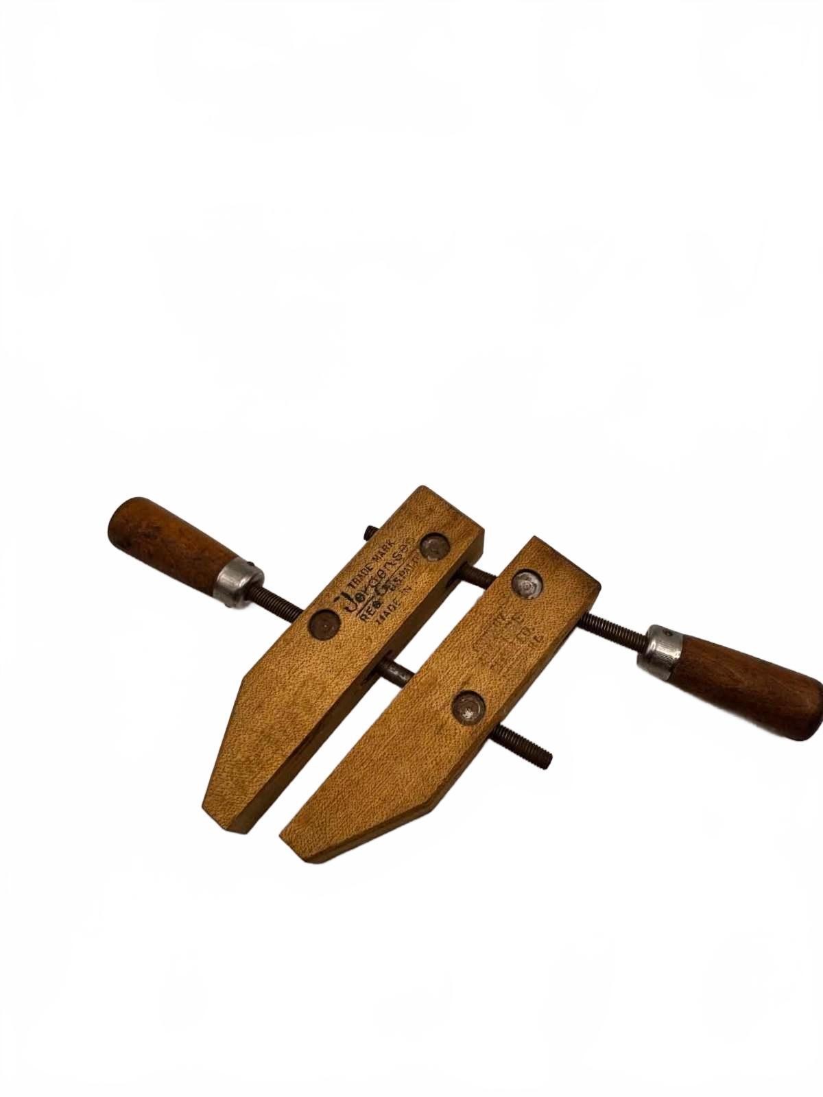 Vintage Jorgensen Wood Handscrew Clamps Set of 4 Adjustable USA Woodworking