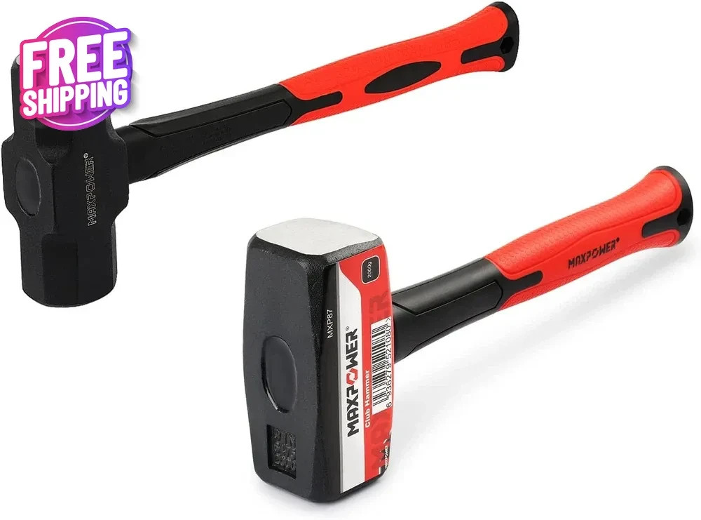 4Lb Heavy-Duty Sledge & Club Hammer Set for Tough Jobs
