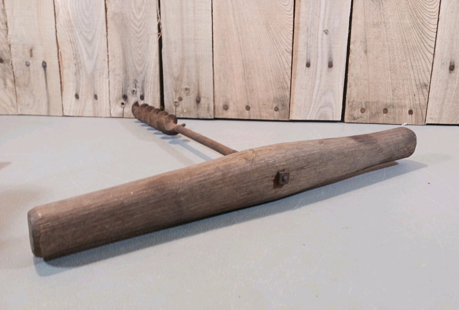 1.25″ Antique Hand Auger Barn Beamer Hole Hand Twisting Drill Manual Wood 15×16