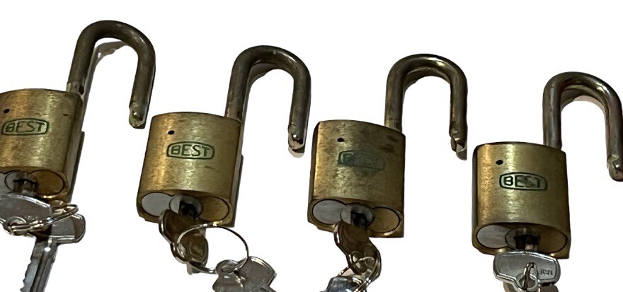 PadLocks BEST SET Of 4:Operating-Control-Masterkey-Keyed Different-E Keyway B1