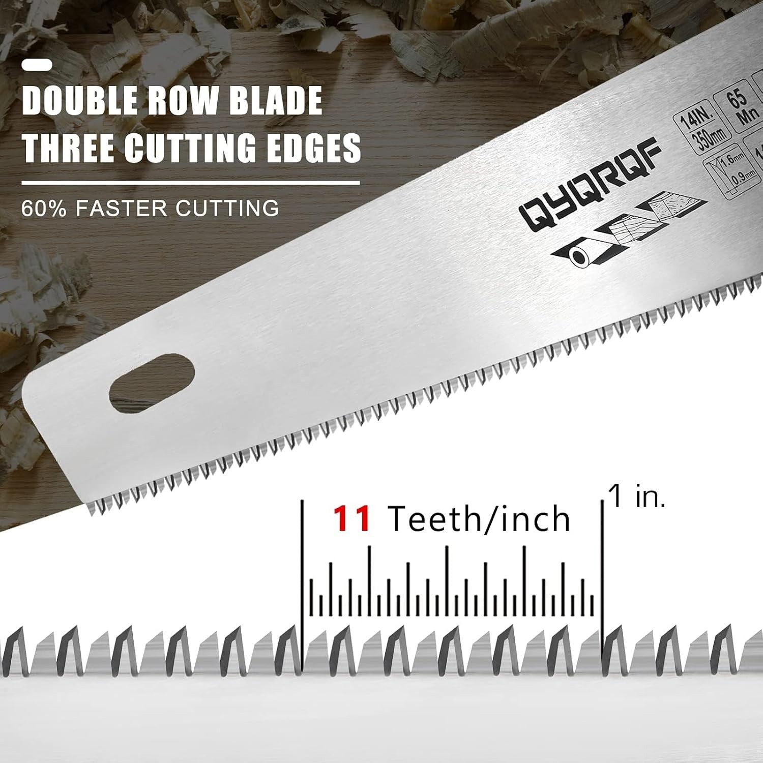 14-Inch Pro Hand Saw with Ergonomic Grip for Fast Cutting of Wood & Plastic