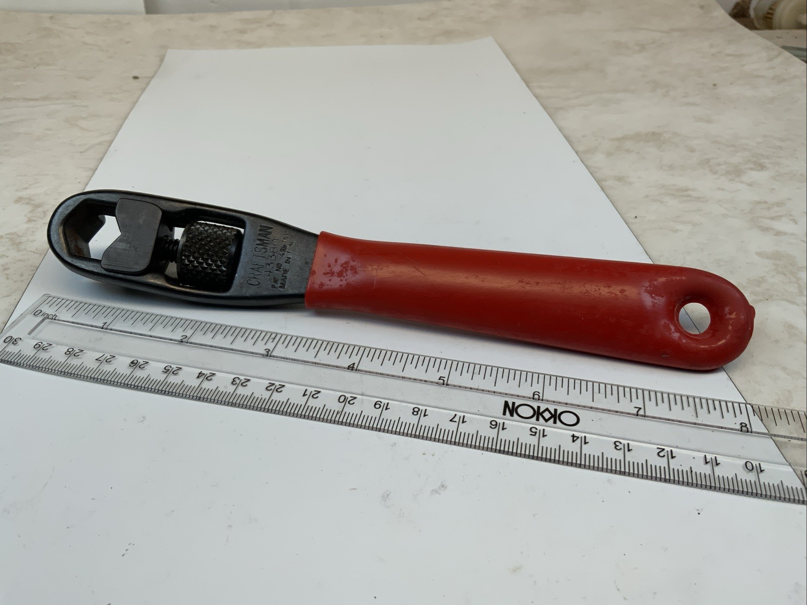 Craftsman 43380, 8in. Adjustable Pocket Socket Box End Wrench, USA