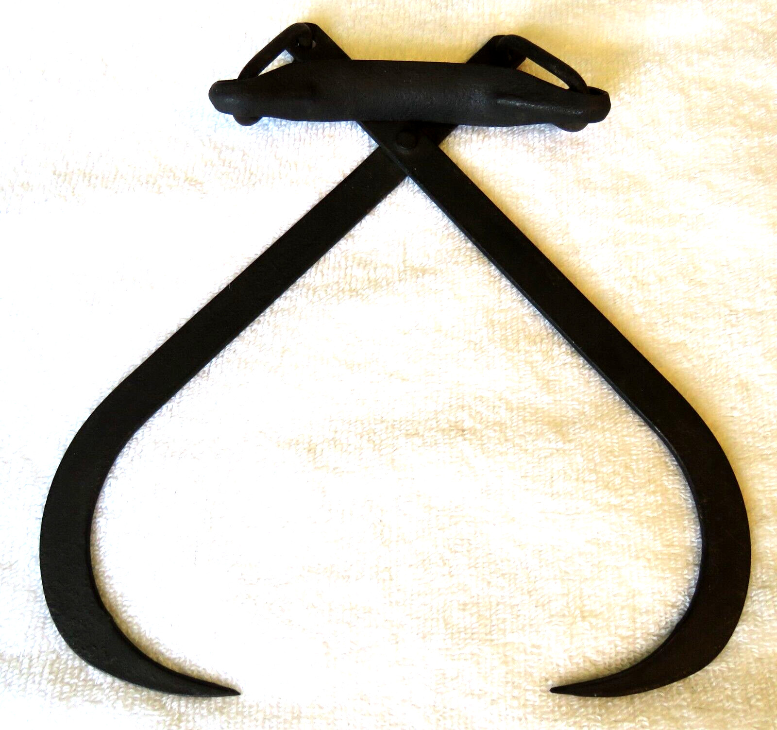 Antique Ice Block Tongs-Forged Cast Iron Ice Hook Primitive Vintage