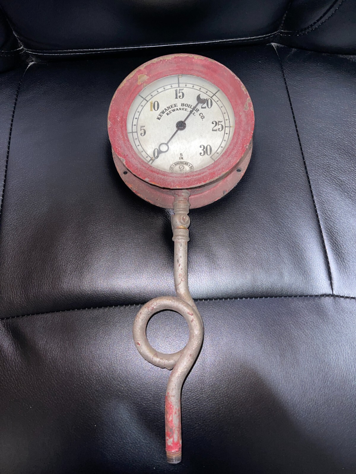Antique Kewanee Boiler Co. Kewanee Illinois American Schaeffer & Budenberg Gauge