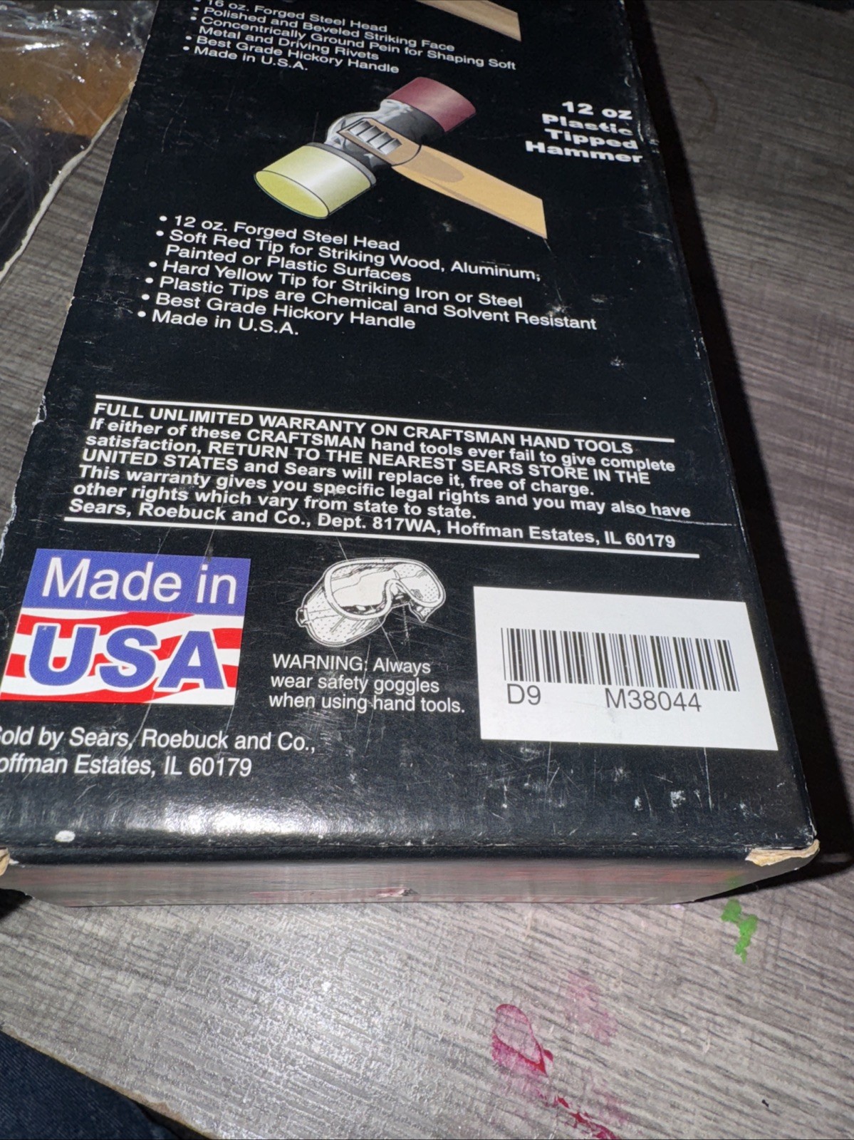 Sears Craftsman USA Nos 2pc Rare Hammer Gift Pack Ball Pein & Plastic Tip 38044