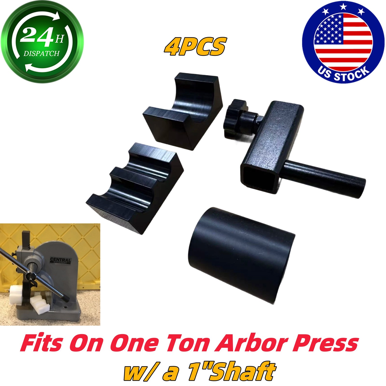 4pcs For Silverware/On One Ton Arbor Press w/a 1″Shaft Arbor Press Bending Tool