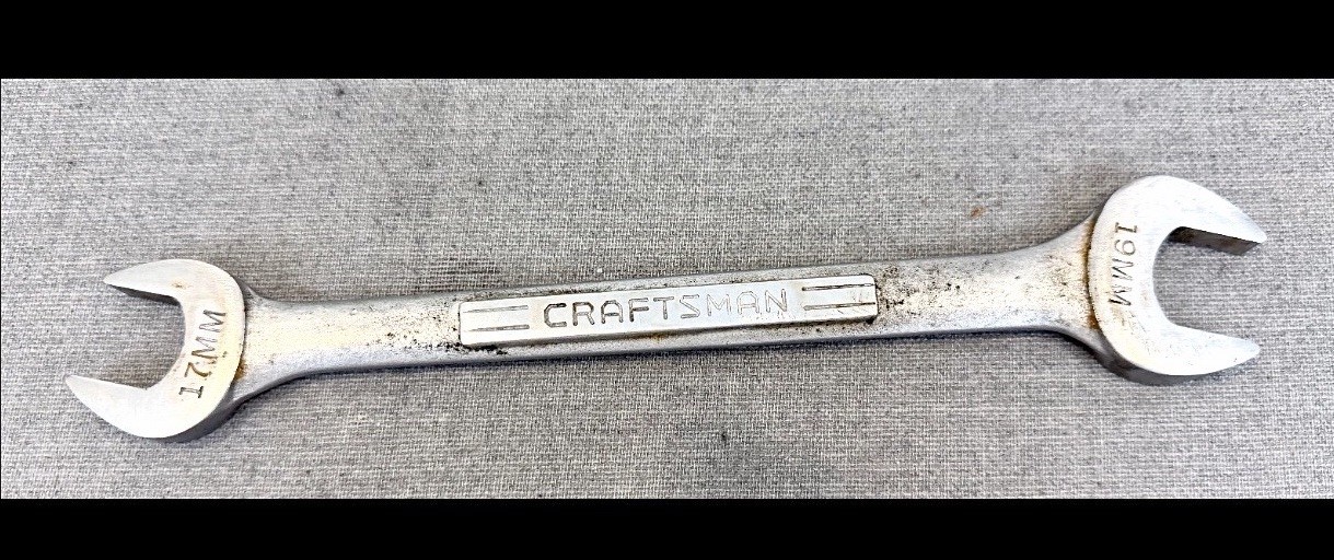 Craftsman 44508 17mm 19mm Open End Wrench V USA Vintage Metric