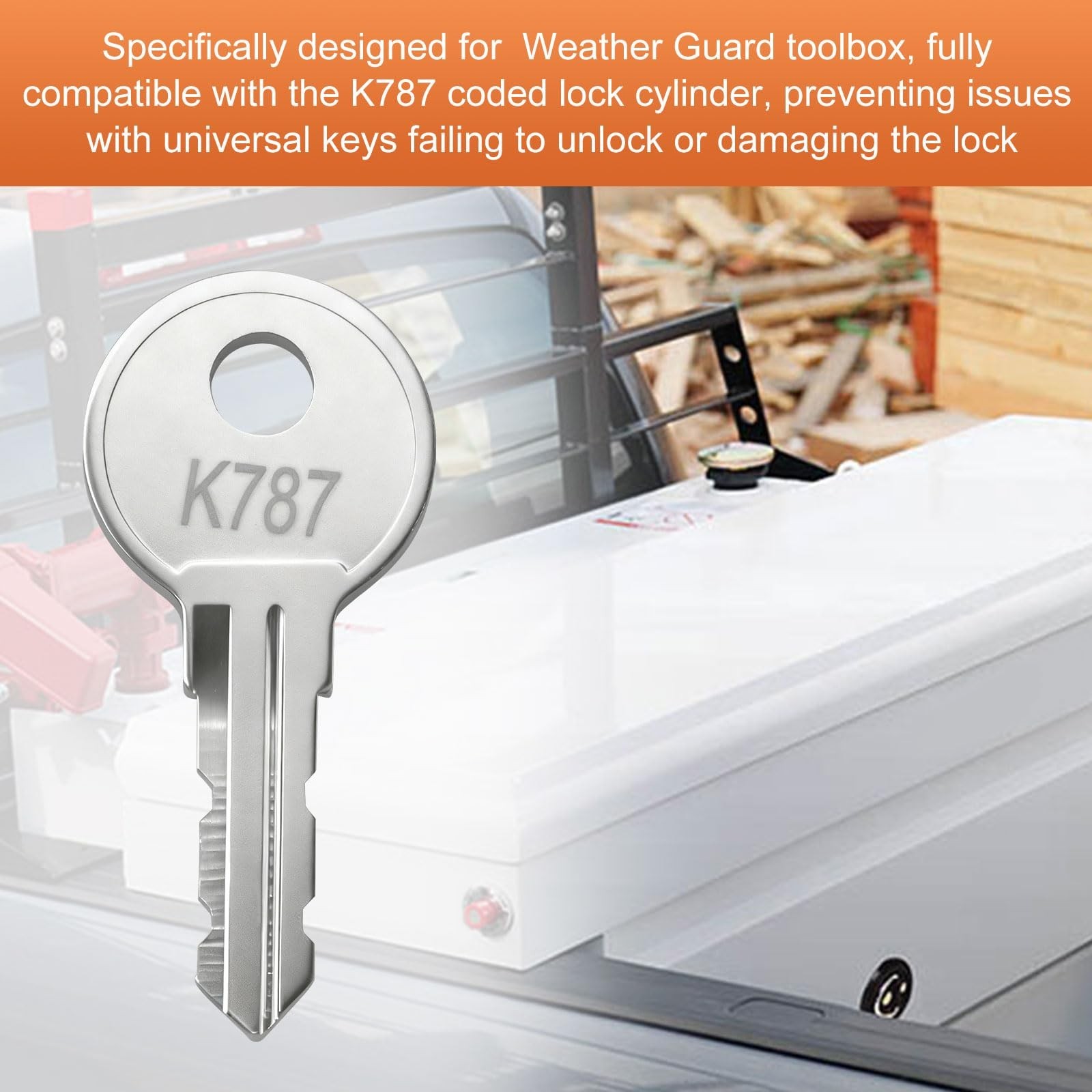 Pre-Cut Replacement Keys for Weather Guard Tool Chest Lock – 2 PCS Toolbox Keys