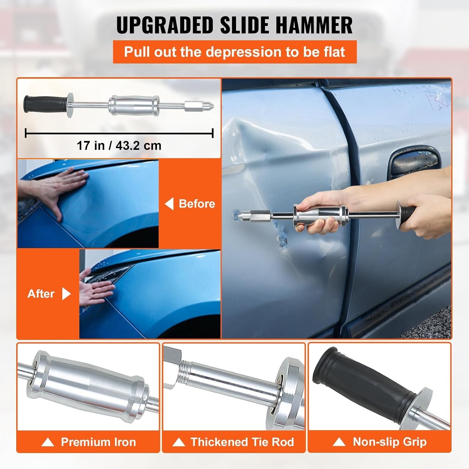 Auto Body Dent Repair Kit 800VA Electric Stud Welder Gun w/Puller Hammer