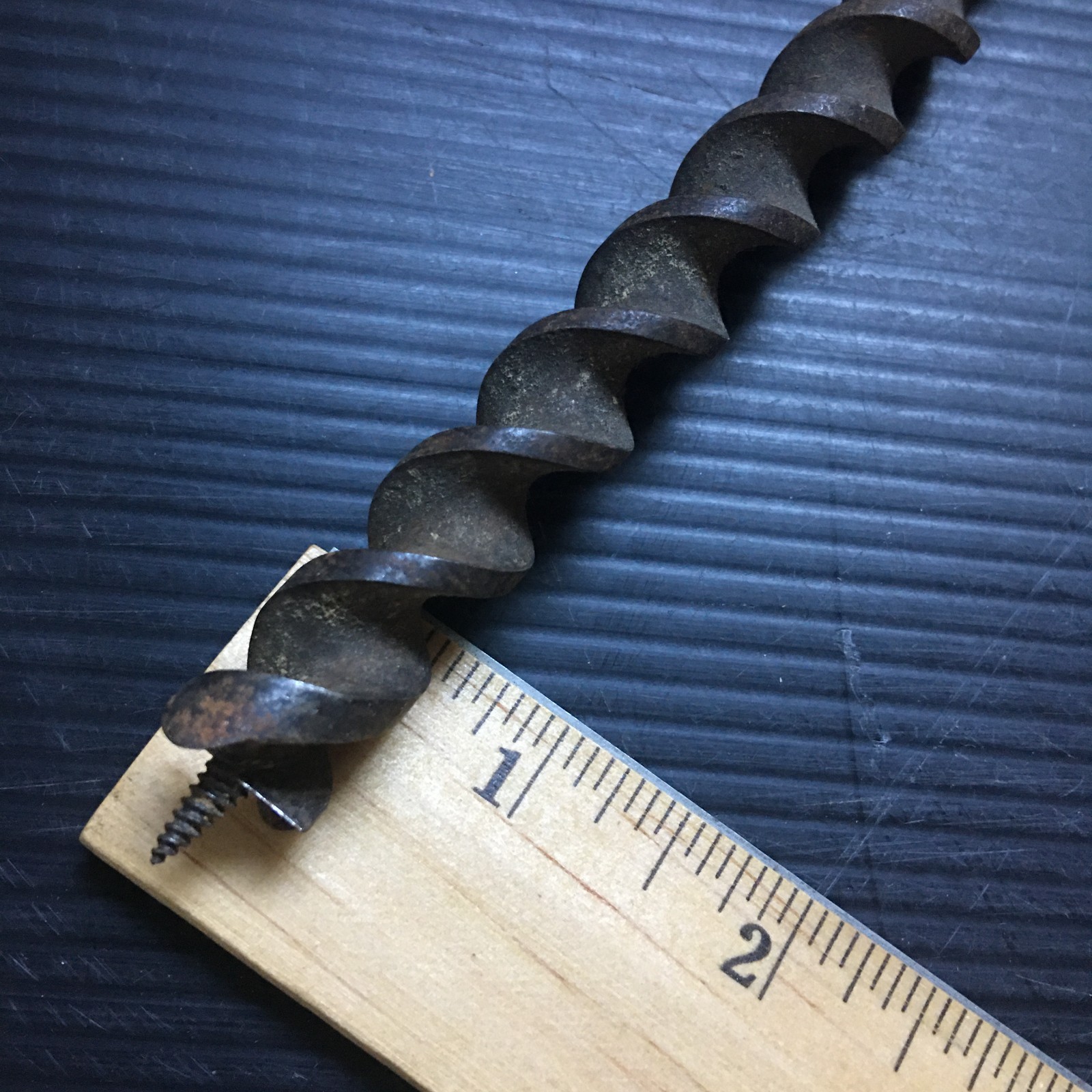 Antique Russell Jennings 9/16″ Tapered Square Shank Auger Drill Bit 9.25″L