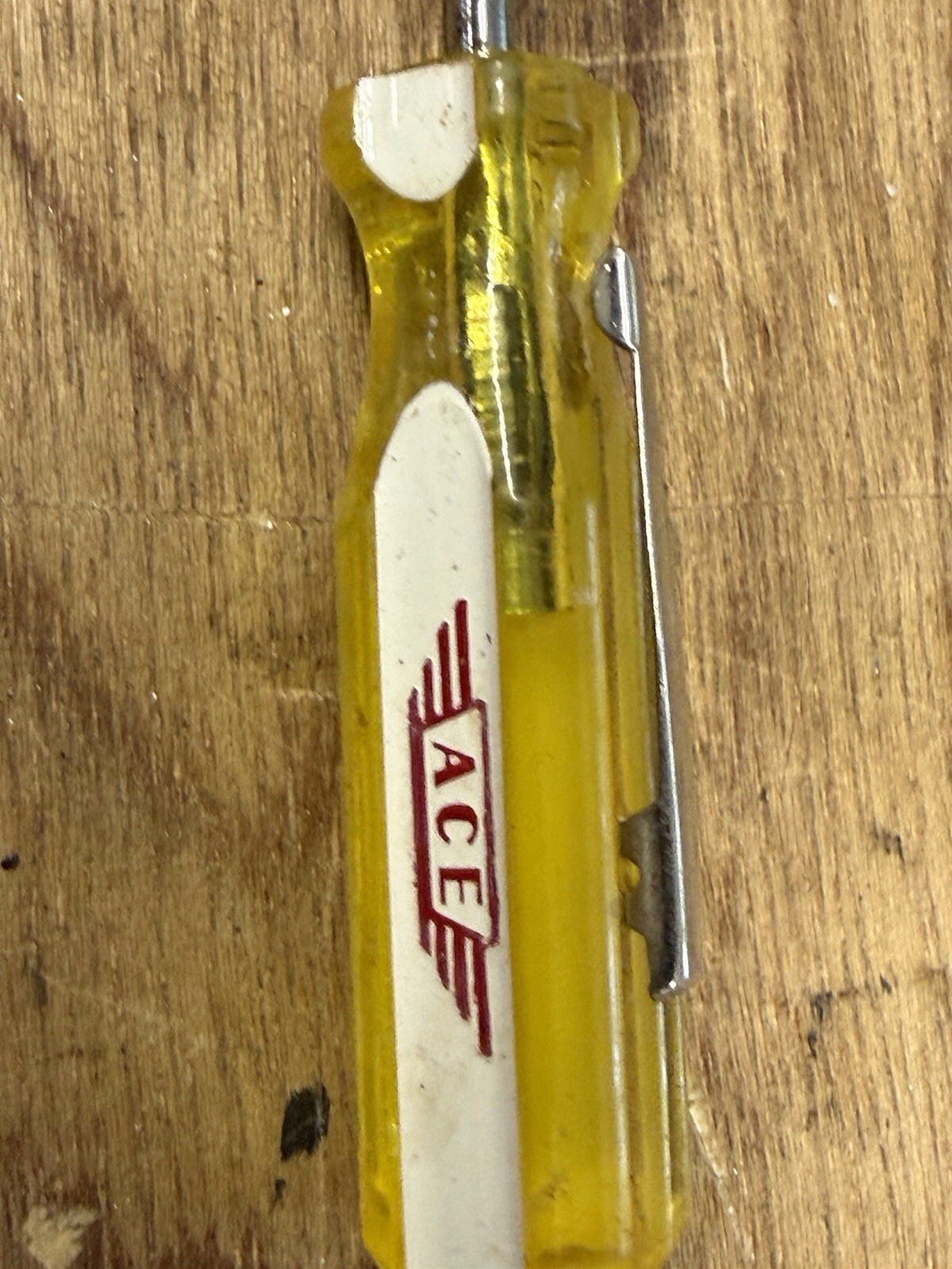 Vintage ACE #24834 Mini Pocket Clip Screwdriver In Excellent Condition USA