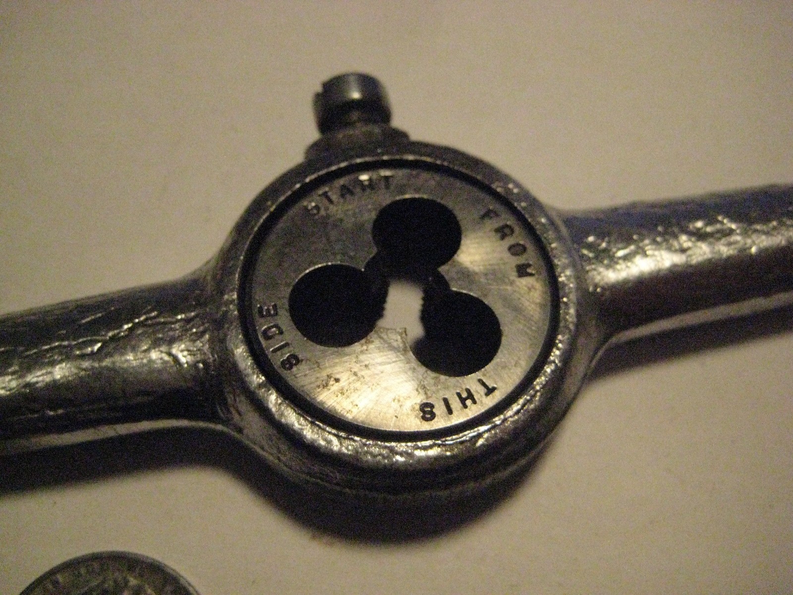 JEWELERS, GUNSMITHS, MACHINIST 9″ FORGED STEEL TAP HANDLE GOOD USED COND.