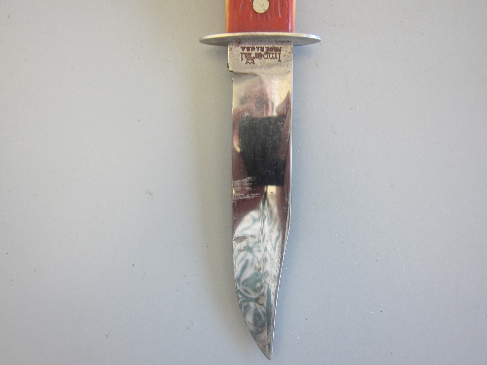 VINTAGE IMPERIAL 9″ HUNTING KNIFE, COMBINATION SHEATH, VERY NICE $8.00 SHIP!