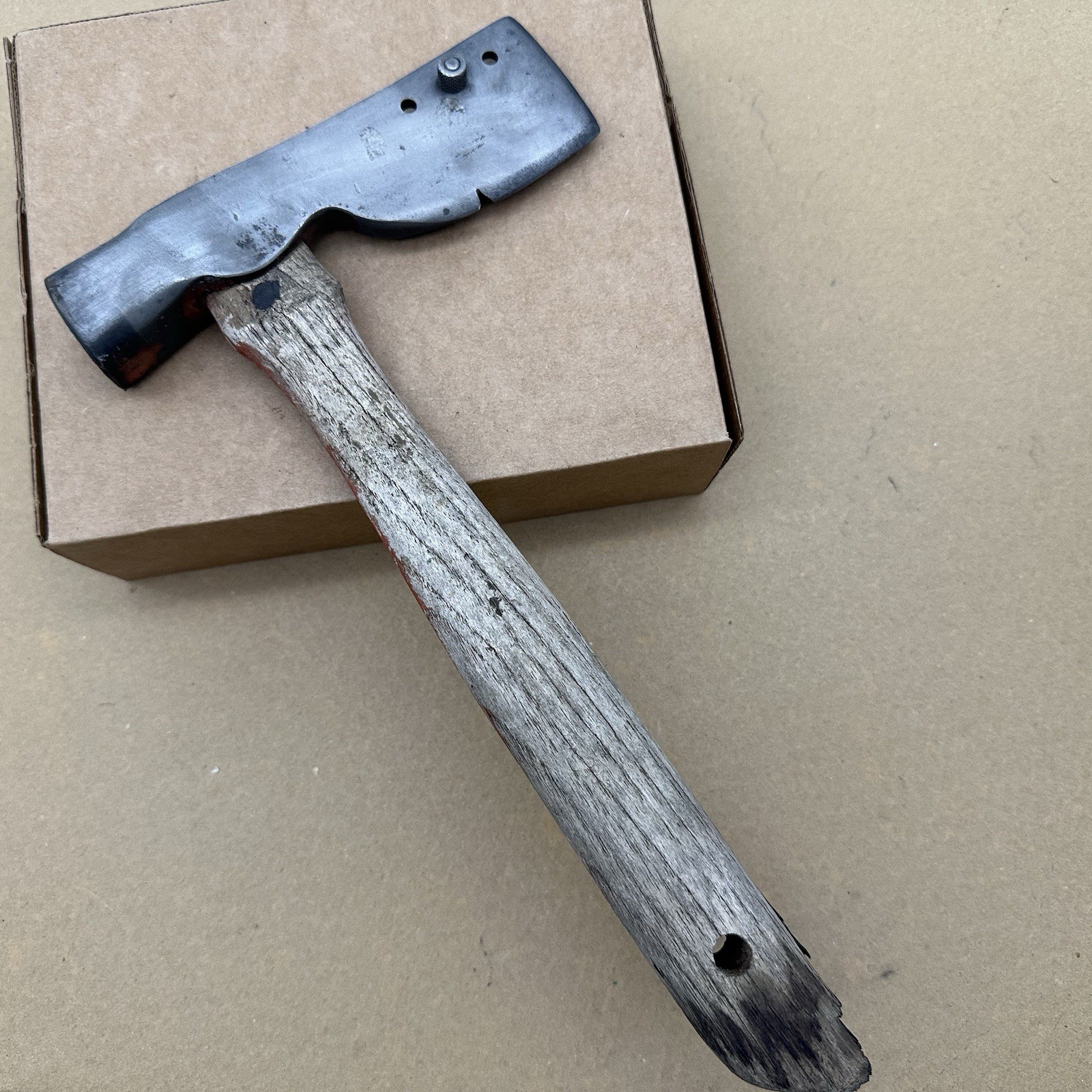 Vintage Roofing Axe Lathing Shingle Hatchet – Flawed Wood Handle No Makers Mark