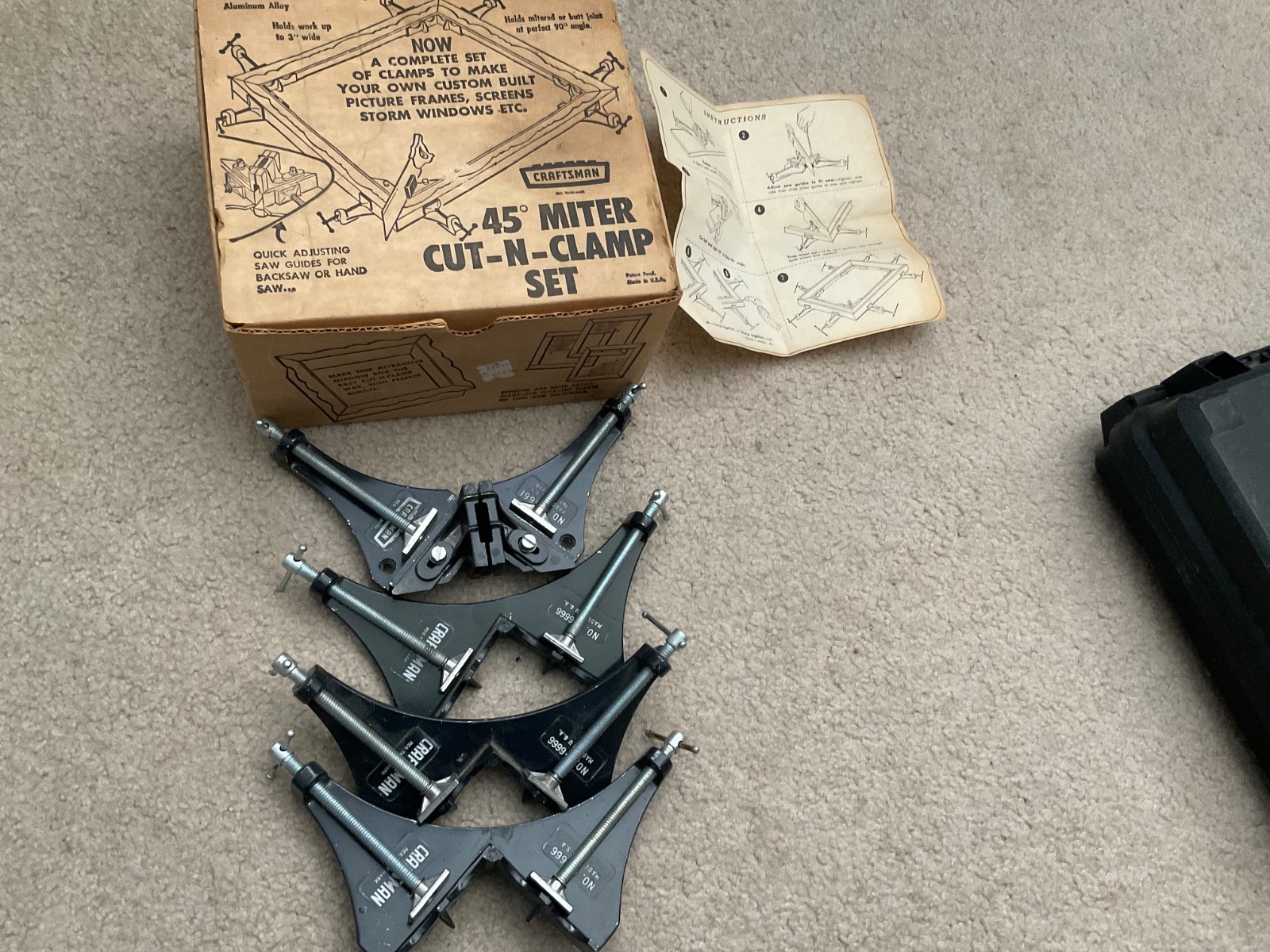 Vintage Sears Craftsman 45° Miter Cut-N-Clamp Set in Box NICE